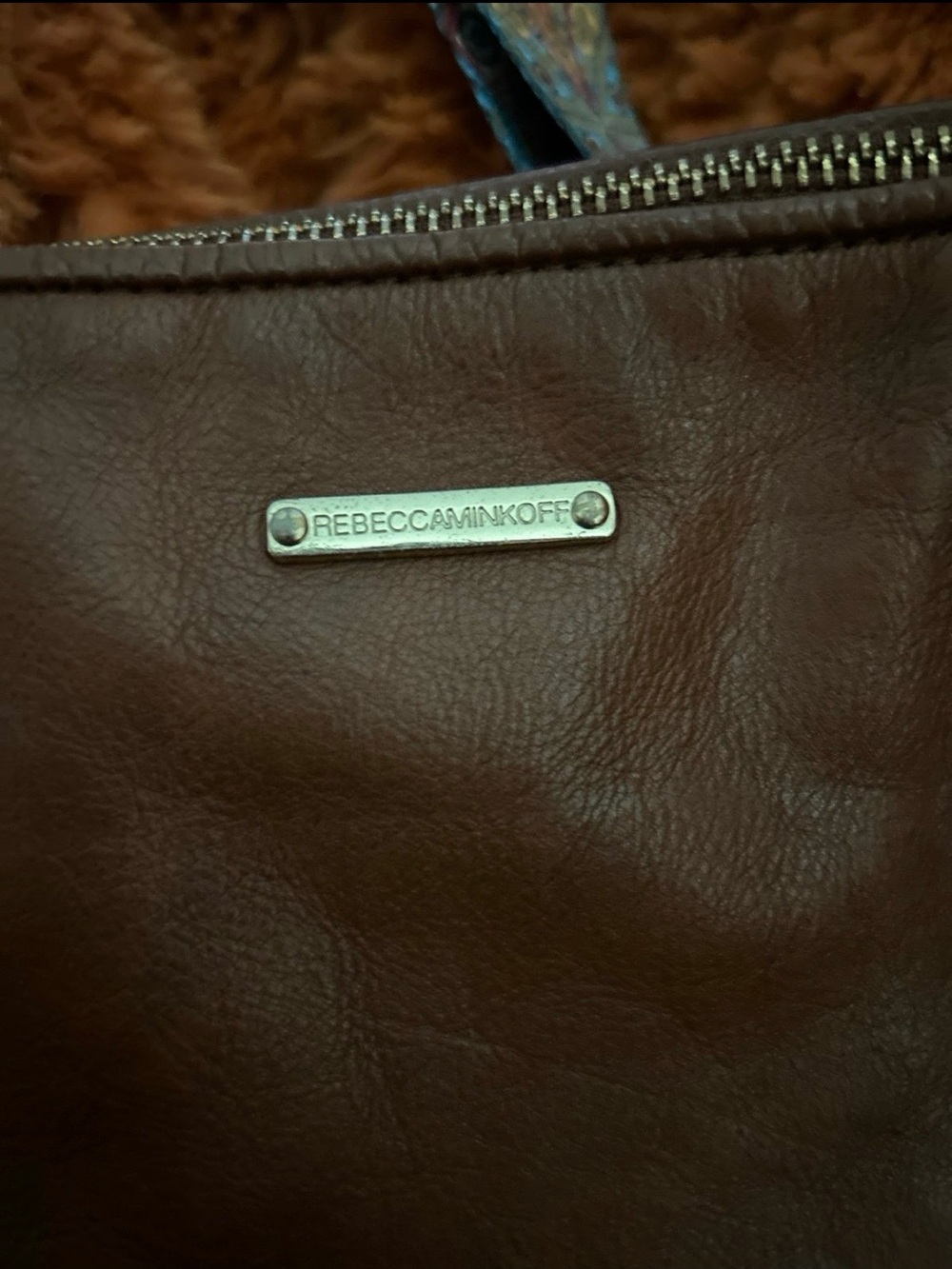 Rebecca Minkoff Men's Deep Brown Leather Carryall